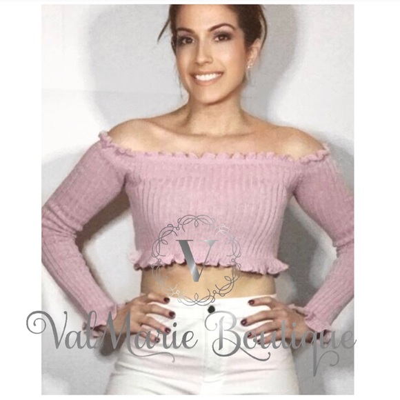 Light mauve crop top - Picture 5 of 8